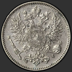 реверс 50 Cent 1908 "50 Pfennig 1907-1916 für Finnland"