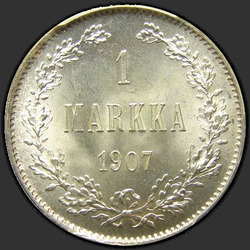 аверс 1 mark 1907 "1 marca para a Finlândia, 1907-1915"