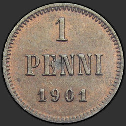 аверс 1 Cent 1901 "1 Cent 1895-1916 mit dem Monogramm von Nicholas 2. Für Finnland"
