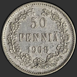 аверс 50 cent 1908 "50 пенни 1907-1916 для Финляндии"