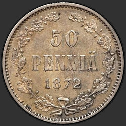 аверс 50 centesimo 1872 "50 centesimo 1864-1876 per la Finlandia"