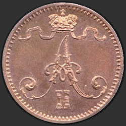 реверс 1 пені 1873 "1 пенни 1864-1876  для Финляндии"