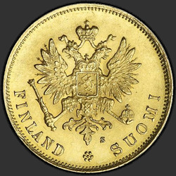 реверс 10 točk 1881 "10 марок 1878-1881  для Финляндии"