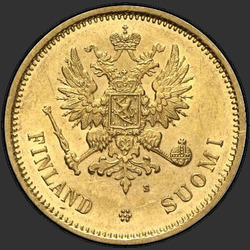 реверс 20 puntos 1878 "20 марок 1878-1880 для Финляндии"