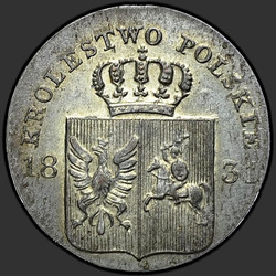 реверс 10 grosze 1831 "10 Cent im Jahr 1831 ", der polnische Aufstand" KG. Adler Paw gebogen"