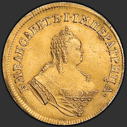реверс 2 सोने के टुकड़े 1749 "2 червонца 1749 года "ОРЕЛ". "