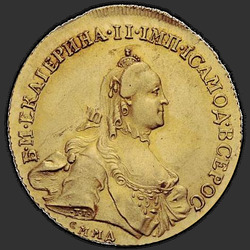 реверс 10 rubla 1763 "10 рублей 1763 года ММД. "