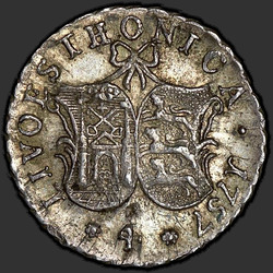 реверс 4 cent 1757 "4 penny 1757 "LIVONEZ". nieuwe versie"