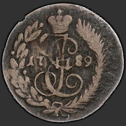 аверс паўгроша 1789 "Полушка 1789 года КМ. "
