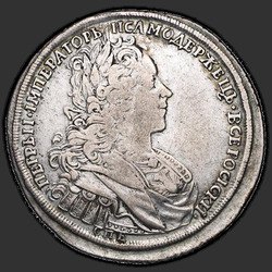 реверс Poltina 1727 "Poltina 1727 "PETERSBURG TYPE" SPB. SPB unter dem Adler und ein Porträt"