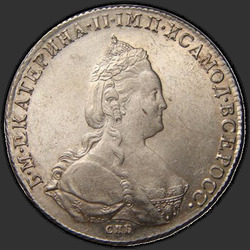 реверс 1 रूबल 1786 "1 рубль 1786 года СПБ-ЯА. "