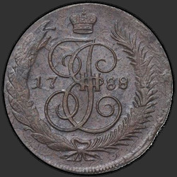 аверс 5 kopecks 1764 "5 centov 1764 SM. "SM" viac menších lúk"