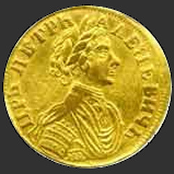 реверс 1 chervonetz 1712 "1 ducat 1712 DLG. cabeza pequeña"