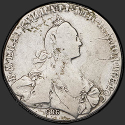 реверс 1 roebel 1772 "1 рубль 1772 года СПБ-ЯЧ-Т.I.. "