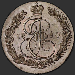 аверс 5 kopecks 1784 "5 centavos 1784 KM. nueva versión"