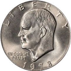 аверс 1$ (buck) 1978 "USA - 1 Dolar / 1978 - P"