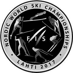 реверс 10 rublos 2017 "Campeonato mundial de deportes de esquí en 2017. Lahti"
