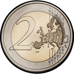 реверс 2€ 2015 "30 years old flag of the European Union"