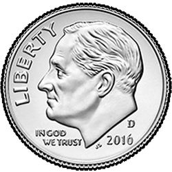 аверс 10¢ (dime) 2016 ""