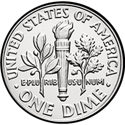 реверс 10¢ (dime) 2016 "الولايات المتحدة الأمريكية - ديم / 2016 / P"