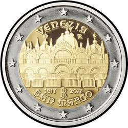 аверс 2€ 2017 "San Marco Bazilikası