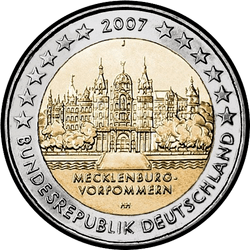 аверс 2€ 2007 "Meclemburgo-Pomerania occidentale"