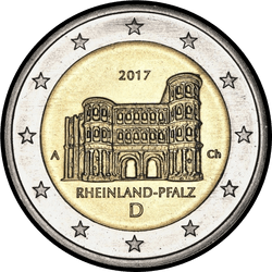 аверс 2€ 2017 "Rhénanie-Palatinat"