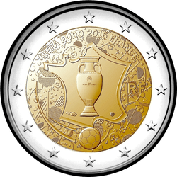 аверс 2€ 2016 "ЄВРО-2016"