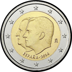 аверс 2€ 2014 "Proclamazione di Filippo VI re di Spagna"