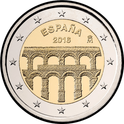 аверс 2€ 2016 "Aqueduct of Segovia "