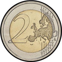 реверс 2€ 2018 "50th anniversary of the birth of King Philip VI"