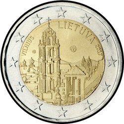 аверс 2€ 2017 "Вільнюс - столиця культури та мистецтва"