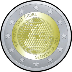 аверс 2€ 2018 "Día mundial de la abeja"