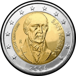 аверс 2€ 2004 "Bartolomeo Borghesi (historiador, numismático)"