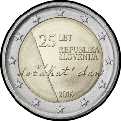аверс 2€ 2016 "25th anniversary of Independence"