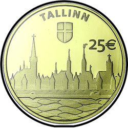 аверс 25€ 2017 "Città anseatiche - Tallinn"