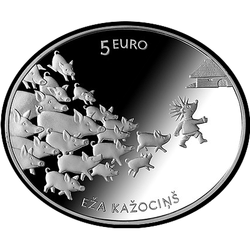 реверс 5 евро 2016 "Сказки - "Ежовые колючки""