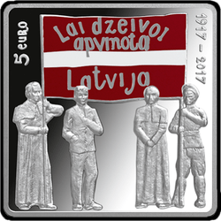 аверс 5€ 2017 "Latgale Kongress"