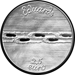 аверс 2½ евро 2017 "150-летие со дня рождения Эдуарда Вайденбаума / Эдуарды /"