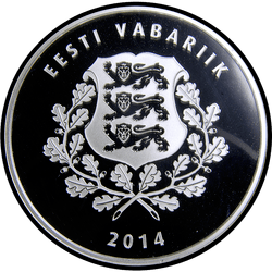 аверс 10€ 2014 "Miinas Härma dzimšanas 150. gadadiena"