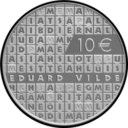 реверс 10€ 2015 "150th Anniversary of the Birth of Eduard Wilde"