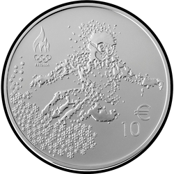 реверс 10€ 2018 "XXIII žiemos olimpinės žaidynės, Pyeongchangas 2018 m"