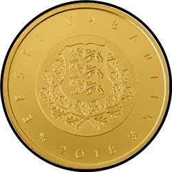 аверс 25€ 2018 "100-річчя Естонії"