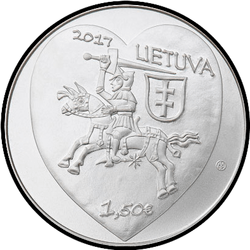аверс 1½€ 2017 "Célébrations traditionnelles lituaniennes - fourrure de Kaziuko"
