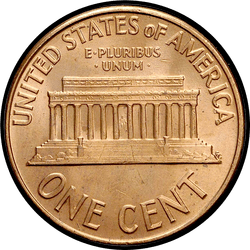 реверс 1¢ (penny) 2007 "USA - 1 Cent / 2007 - D"