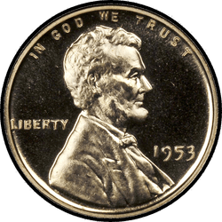 аверс 1¢ (penny) 1953 ""