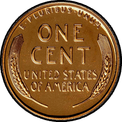 реверс 1¢ (penny) 1958 ""