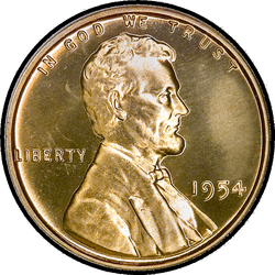 аверс 1¢ (penny) 1954 ""
