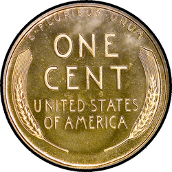 реверс 1¢ (penny) 1954 ""
