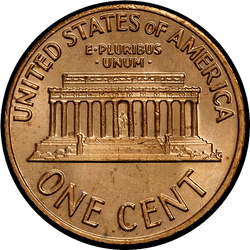 реверс 1¢ (пенни) 1969 ""